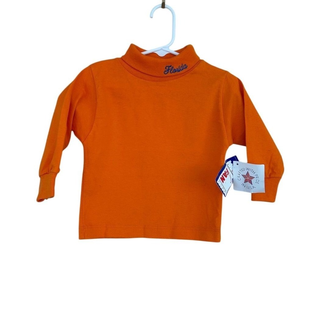 Lil' Fan Turtleneck Shirt Toddler 18M Orange Florida Gators NCAA Vintage USA